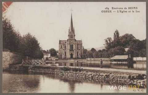 Église et lac (Gueux)